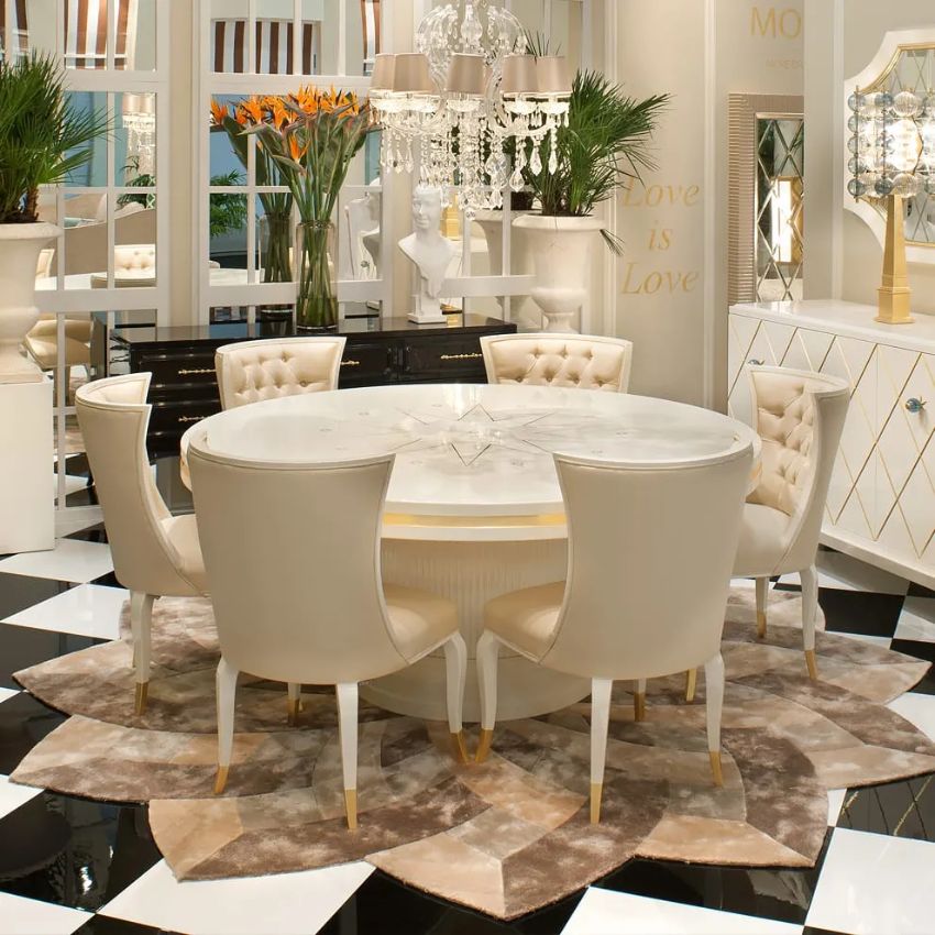 Contemporary Round Dining Room Sets, Modern Round Dining Room Tables And Chairs