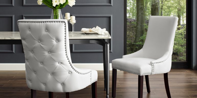 The Most Sophisticated White Leather Dining Chairs