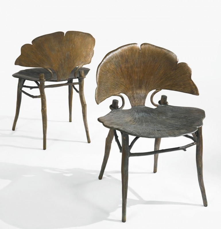 Ginkgo Brilliant Dining Chairs by Claude Lalanne | www.bocadolobo.com #diningchairs #moderndiningtables #chairs #interiordesign #roomdesign #productdesign #creatovedesign #artistic #ginkgo #diningroom #thediningroom #diningarea #diningareadesign @moderndiningtables