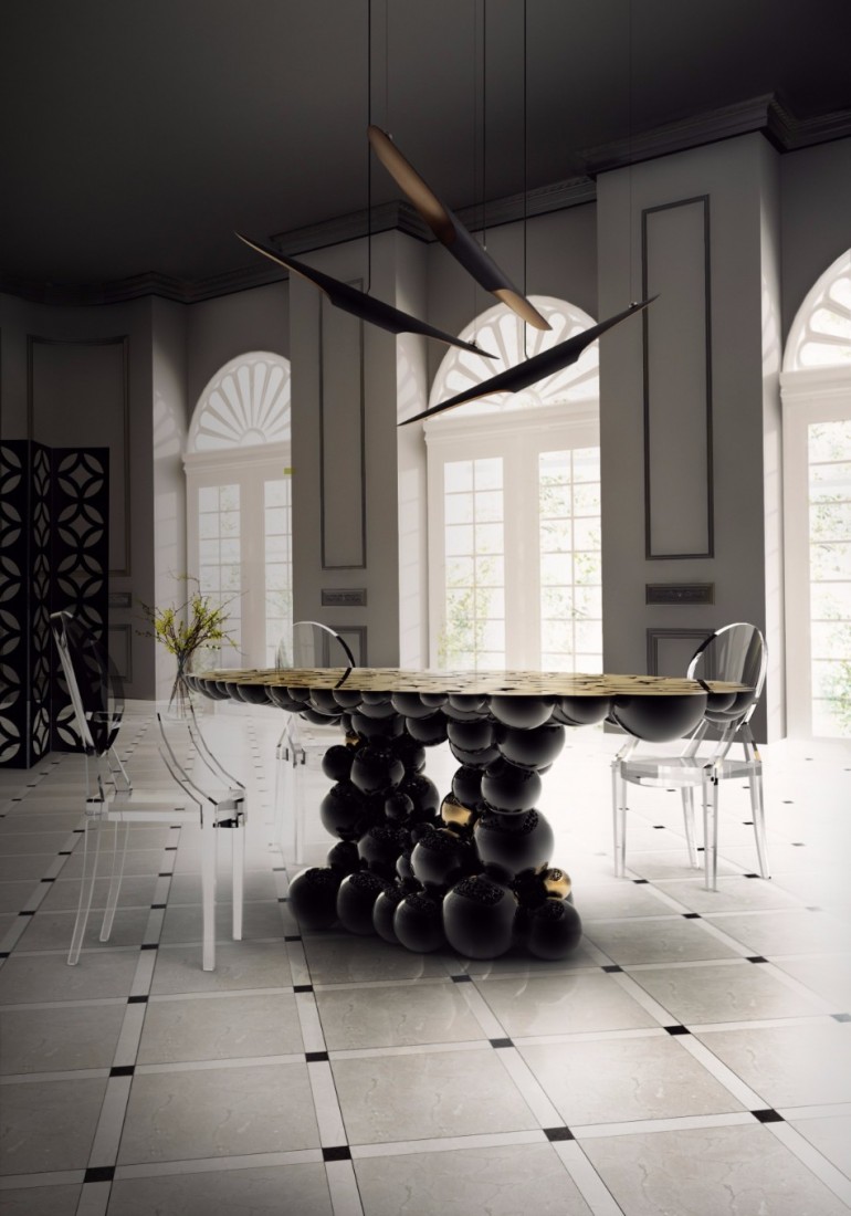 The Dining Table That Will Change Your Entire Interior Design | www.bocadolobo.com #moderndiningtables #diningtables #diningarea #diningroom #thediningroom #luxurybrands #creativefurniture #creativedesign #productdesign #handcrafted @moderndiningtables