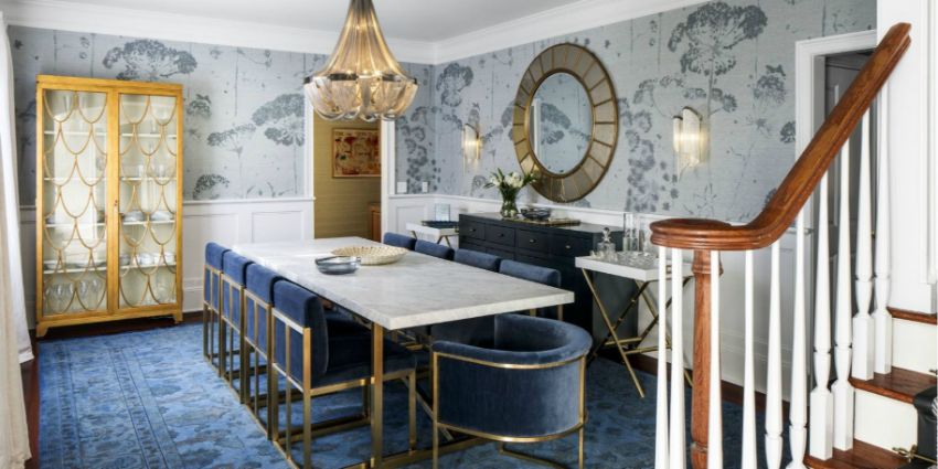 10 Modern Dining Rooms With A Floral Wallpaper
