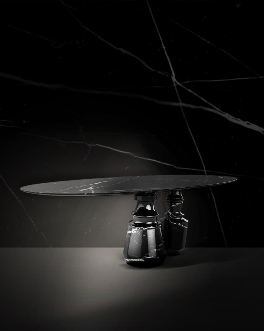 Discover Pietra Oval Dining Table In Black Marble By Boca do Lobo