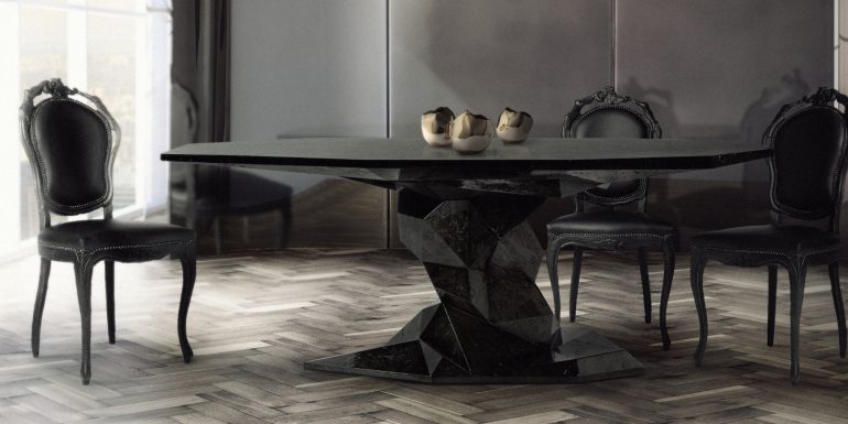 Achieve A Glamorous Aesthetic With These Black Dining Tables