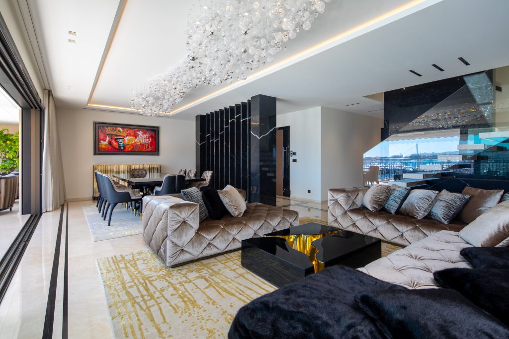 Imperial Ambience in a Luxury Living And Dining Room Set
