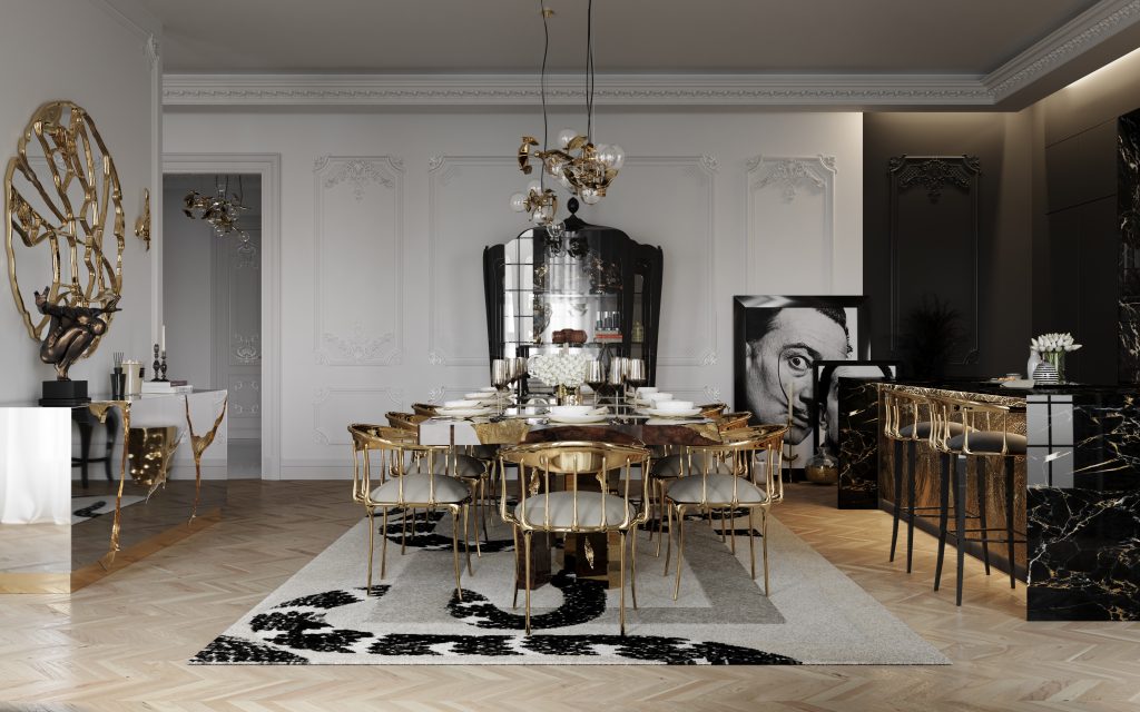 Imperial Ambience in a Luxury Living And Dining Room Set