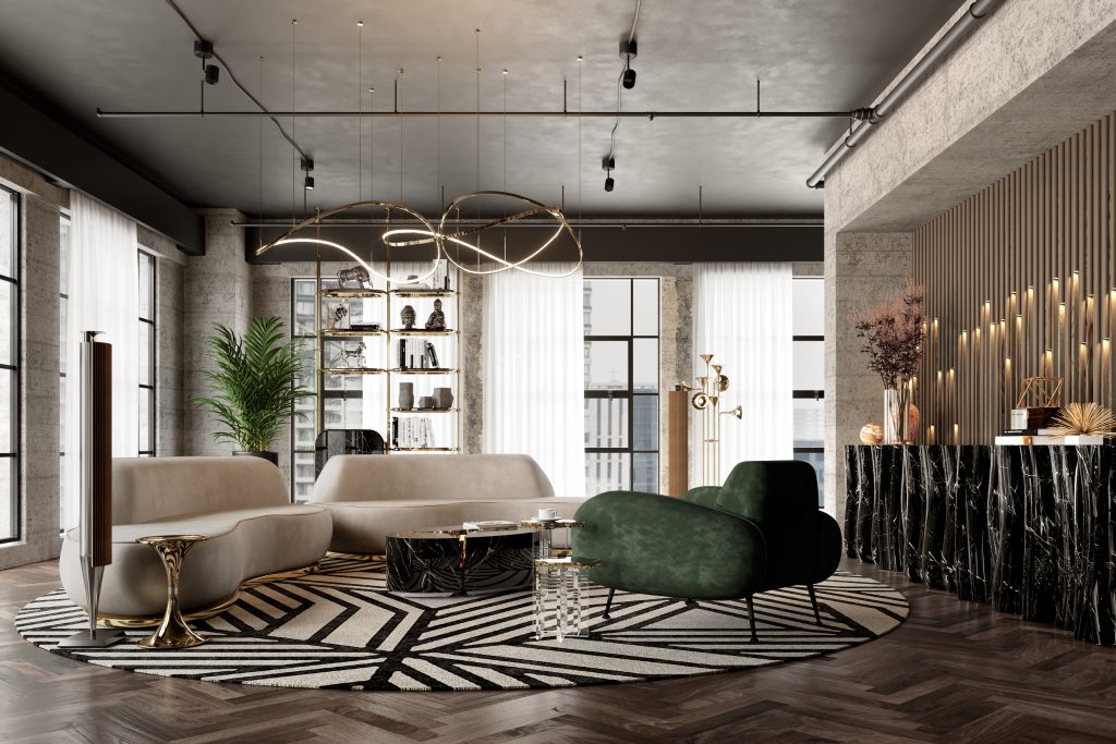 Imperial Ambience in a Luxury Living And Dining Room Set