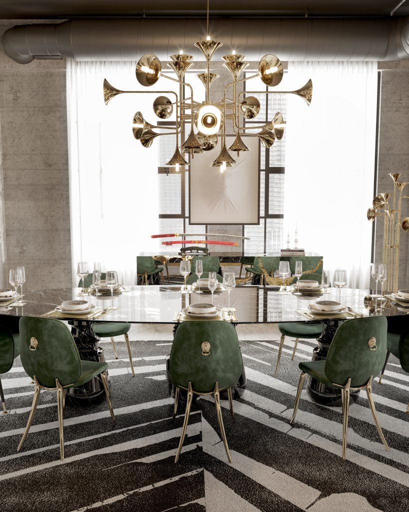 Imperial Ambience in a Luxury Living And Dining Room Set