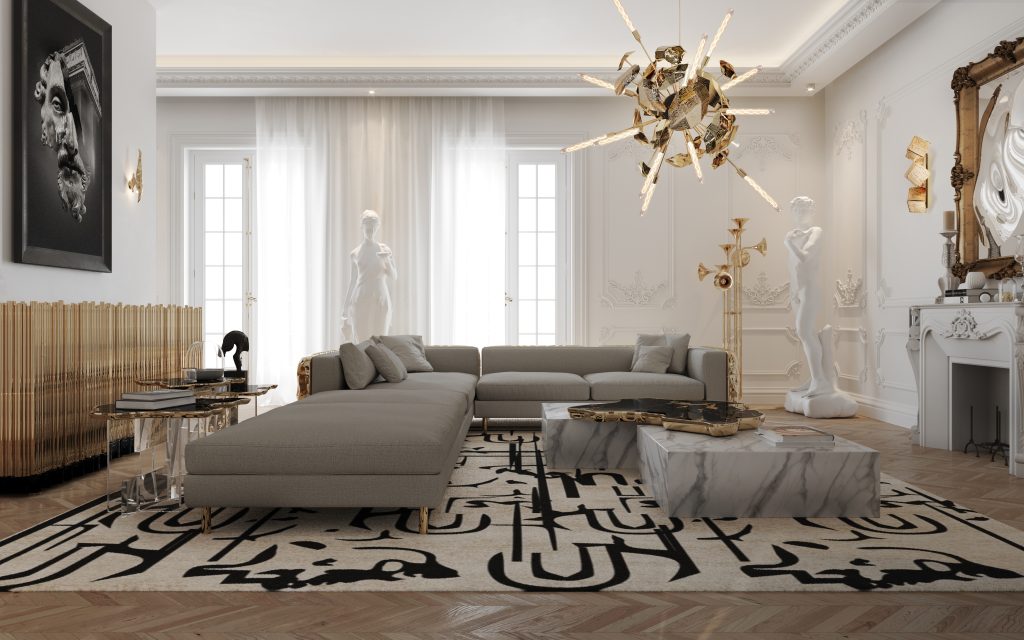 Imperial Ambience in a Luxury Living And Dining Room Set