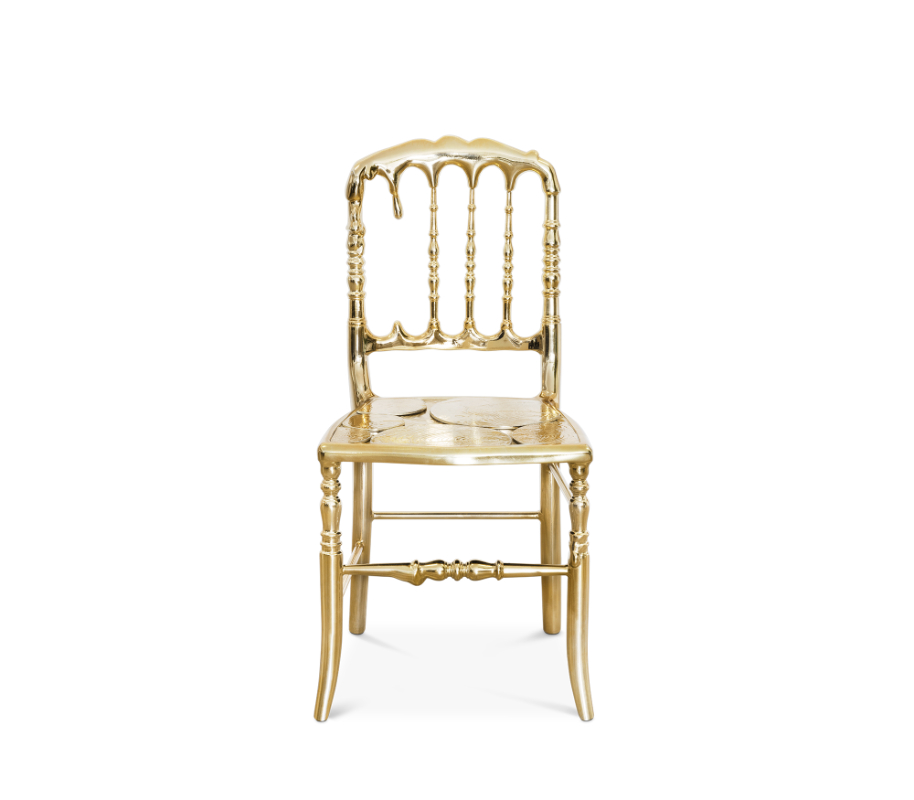 tables and chairs -gold chair